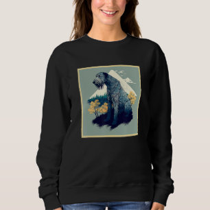 Surrealism Japanese Painting Irish Wolfhound dog Sweatshirt