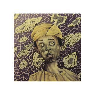 "Surrealism Meets Science: Captivating Purple Wall Wood Wall Art