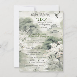 Surrealist Art with Flowers & Birds Invitation