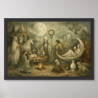 Surrealist Mystical Dreamscape Art Framed Art