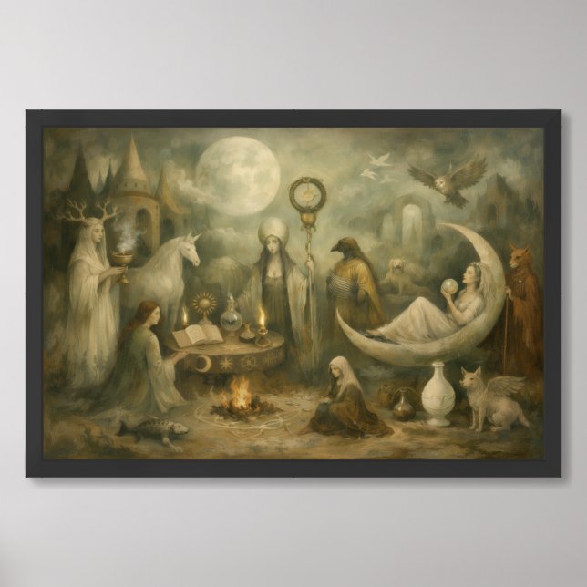 Surrealist Mystical Dreamscape Art  Framed Art (Framed Front)
