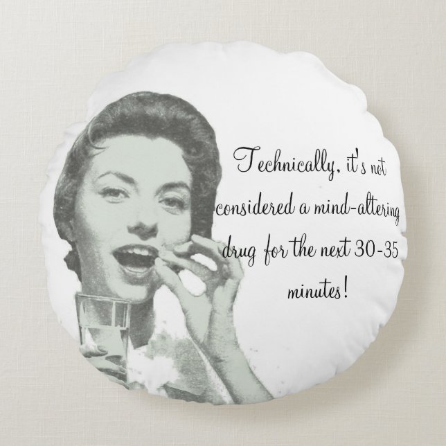 Surrealist Pill/ Round Pillow (Front)