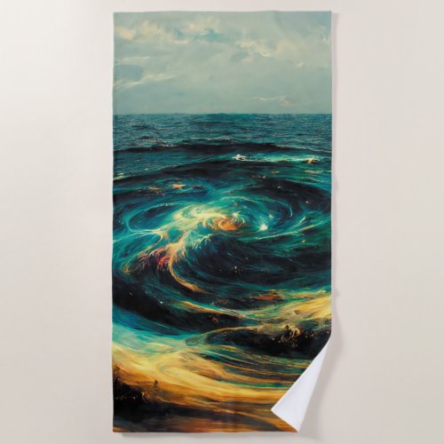 Surrealistic Art  A Galaxy Of Ocean Beach Towel