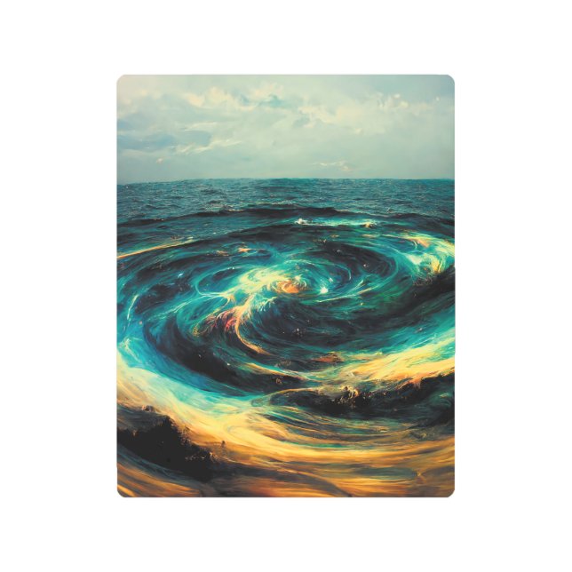 Surrealistic Art | A Galaxy Of Ocean Metal Print (Front)