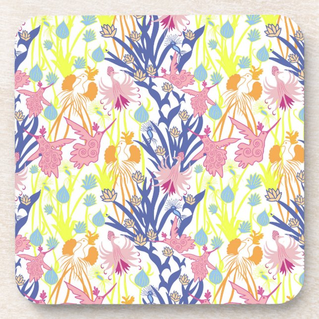 Surrealistic Garden Beverage Coaster (Front)