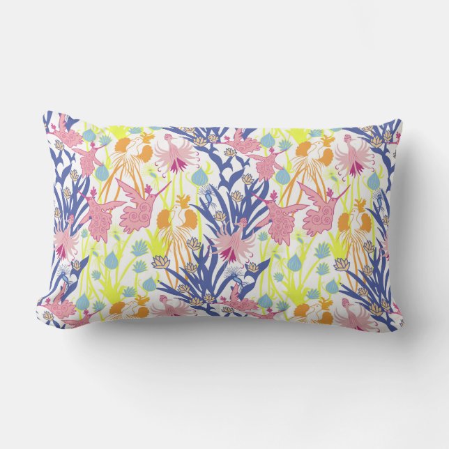 Surrealistic Garden Lumbar Pillow (Front)