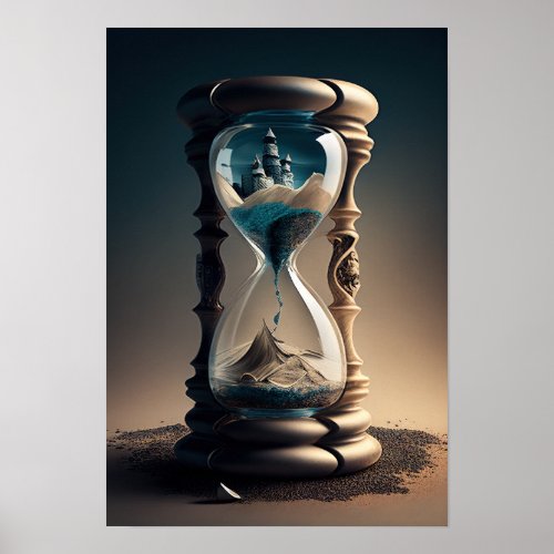 Surrealistic Hourglass 1 Poster