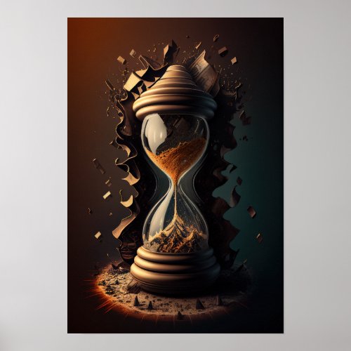 Surrealistic Hourglass 2 Poster