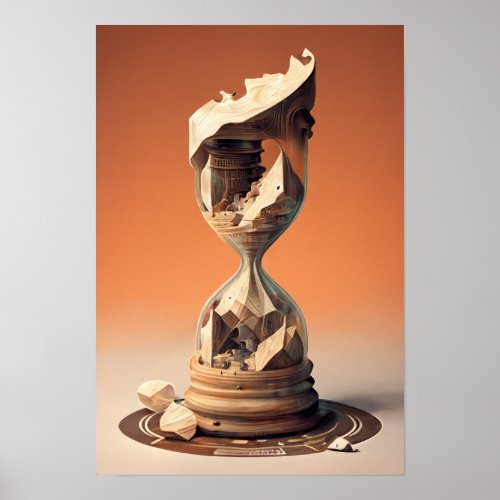 Surrealistic Hourglass 3 Poster