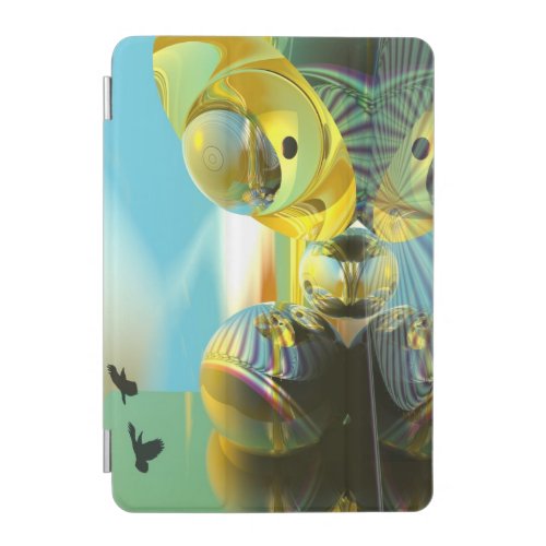 Surrealistic iPad case Golden universe