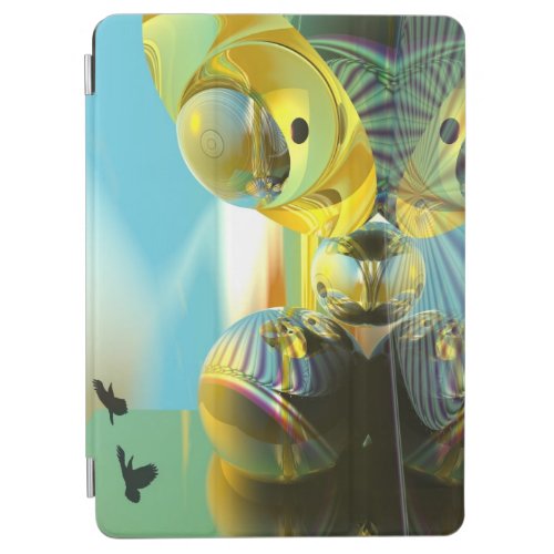 Surrealistic iPad case Golden universe
