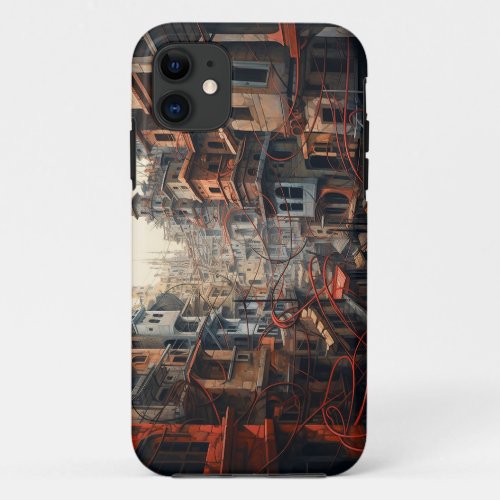 Surrealistic Tangled City iPhone 11 Case