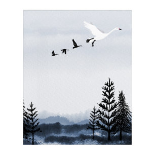 Surrealistic winter landscape acrylic print