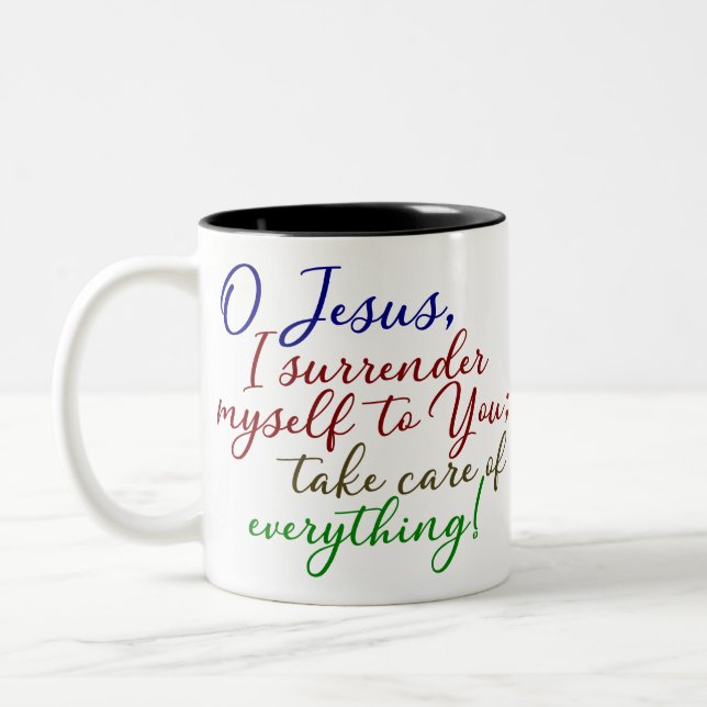 Surrender Novena Two-Tone Coffee Mug (Left)