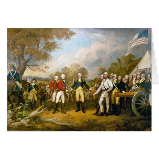 Surrender of General Burgoyne by John Trumbull Cards (Front Horizontal)