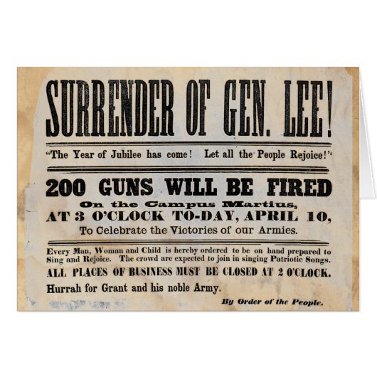 Surrender of General Lee Cards (Front Horizontal)