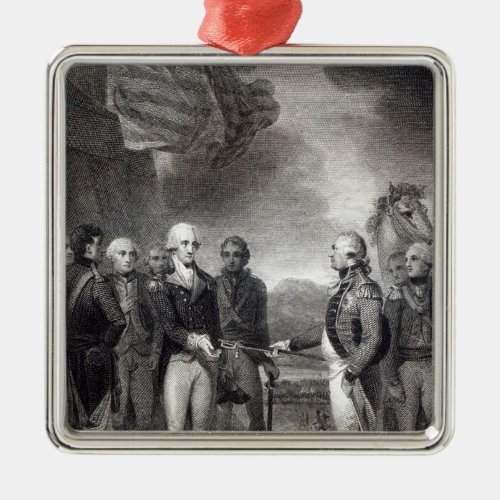 Surrender of Lord Cornwallis at Yorktown 1781 Metal Ornament