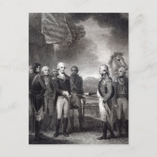 Surrender of Lord Cornwallis at Yorktown 1781 Postcard