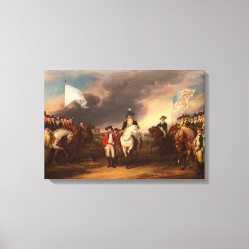 Surrender of Lord Cornwallis by John Trumbull 1820 Canvas Print