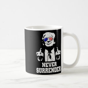 Surrender President Donald Trump Middle Finger Coffee Mug