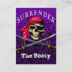 Surrender The Booty Pirate Business Card template