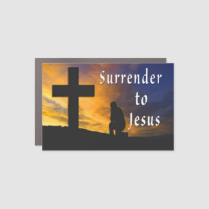Surrender to Jesus Car Magnet