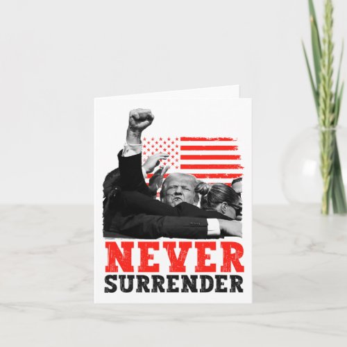 Surrender Trump 2024 Republican Patriot Donald Tru Card