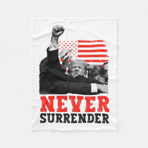 Surrender Trump 2024 Republican Patriot Donald Tru Fleece Blanket