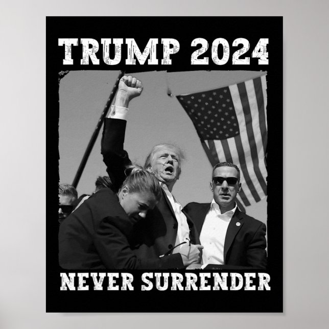 Surrender Trump 2024 Shirt Save America Trump  Poster (Front)