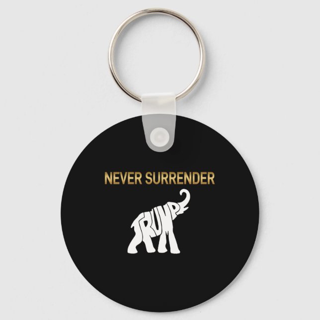 Surrender Trump Elephant  Keychain (Front)