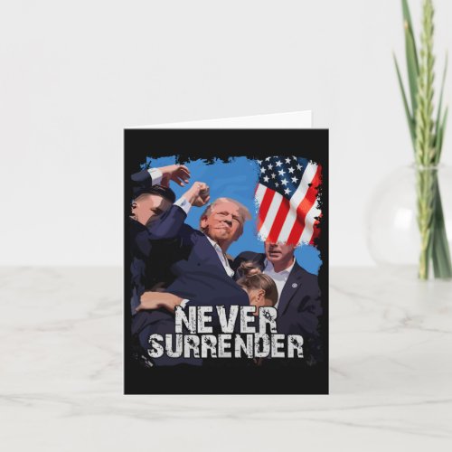 Surrender Trump Rushed Offstage With Blood Shootin Card