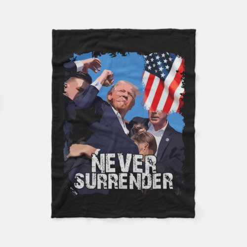 Surrender Trump Rushed Offstage With Blood Shootin Fleece Blanket