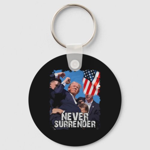 Surrender Trump Rushed Offstage With Blood Shootin Keychain