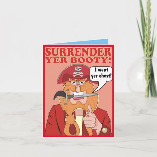 SURRENDER YER BOOTY CARD