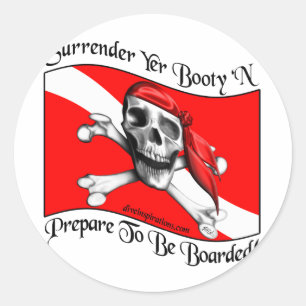 Surrender Yer Booty Sticker