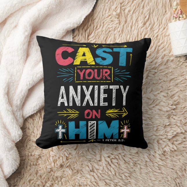 Surrender Your Worries Throw Pillow (Blanket)