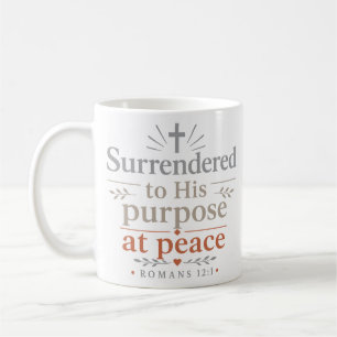 Surrendered To His Purpose — At Peace Minimalist Coffee Mug
