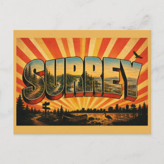 Surrey BC Forest Trail River Wetlands Art Postcard
