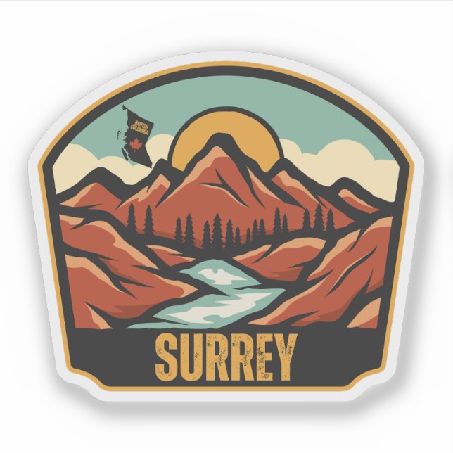 Surrey, British Columbia Sticker (Front)