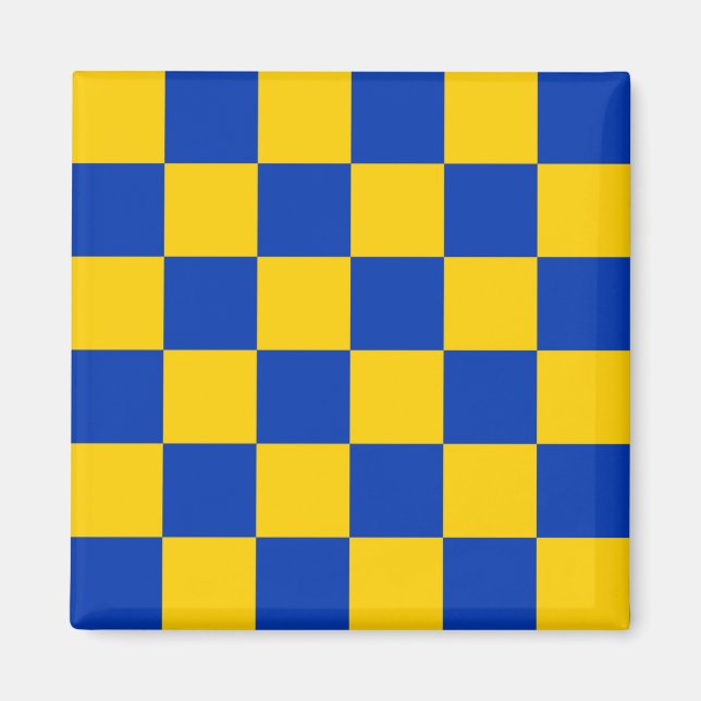 Surrey flag (blue and yellow checkered pattern) magnet (Front)