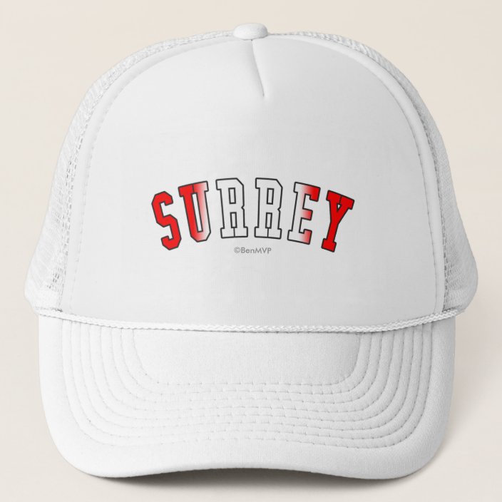 Surrey in Canada National Flag Colors Hat
