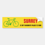 [ Thumbnail: "Surrey Is My Favourite Place to Ride" (Canada) Bumper Sticker ]