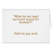 Surround Sound Said No Guy Ever Yellow Brown Green (Front Horizontal)