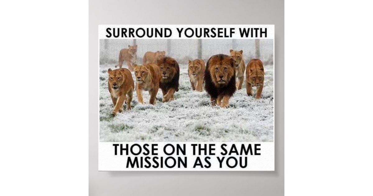 Surround yourself with others on the same mission poster | Zazzle