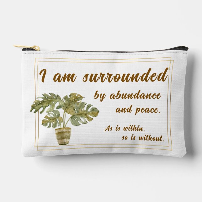 Surrounded by Abundance and Peace Canvas Bag (Front)