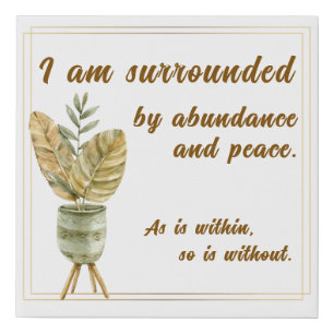 Surrounded by Abundance and Peace Wall Art