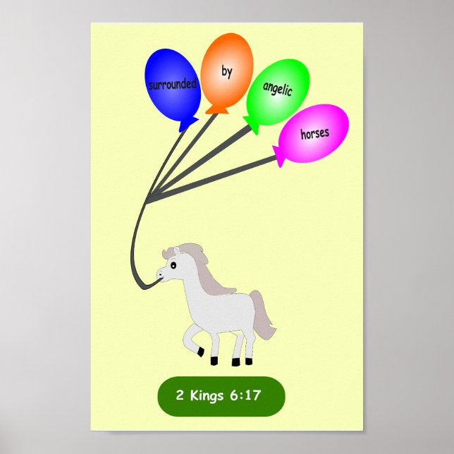 Surrounded by Angelic Horses Poster (Front)