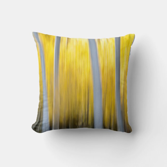 surrounded by Aspen trees Throw Pillow (Front)