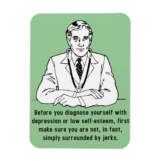 Surrounded By Jerks Funny Premium Magnet (Vertical)