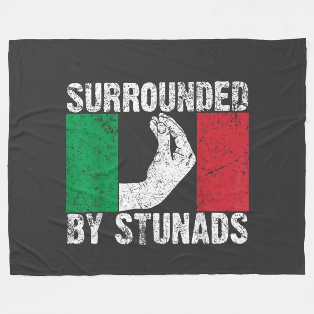 Surrounded by Stunads Fleece Blanket (Front (Horizontal))